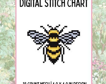 Bumblebee Digital Needlepoint Canvas