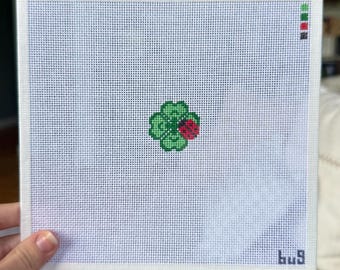 Lucky Ladybug 18-Mesh Needlepoint Canvas