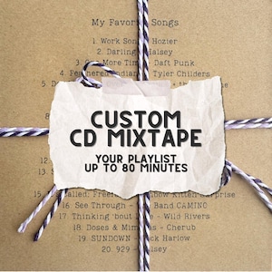 CD Mixtape personalizado - Estuche a elegir + Disco compacto con lista de reproducción/lista de canciones personalizada - Mixtape de hasta 80 minutos - Regalo perfecto