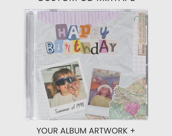 Custom CD Mixtape: Your Album Artwork + Personalized Playlist Up to 80 Minutes