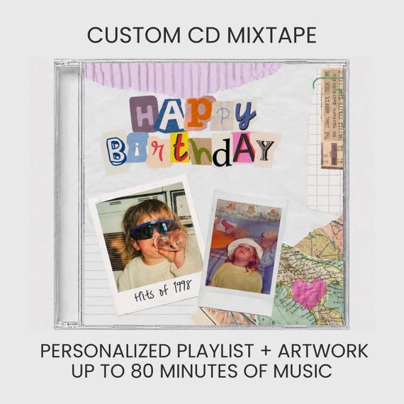 Custom CD Mixtape: Personalized Playlist + Artwork, Up to 80 Minutes of Music