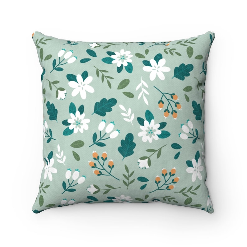 Flowers Decorative Pillows Aesthetic Throw Pillows With Etsy