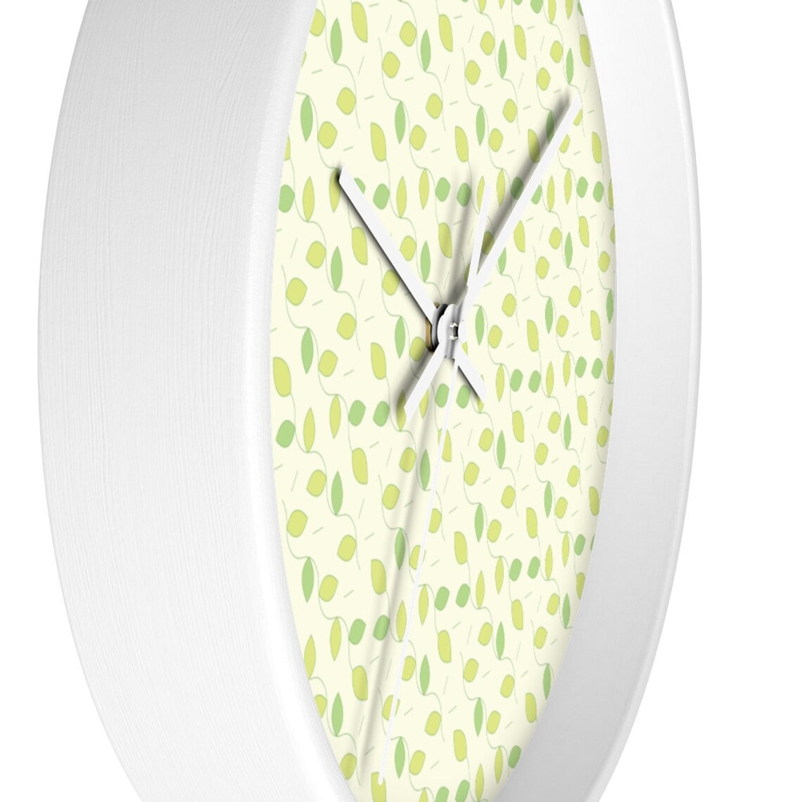 Grüne Blätter Holz Uhr Stille Wanduhr Botanische Dekor | Etsy