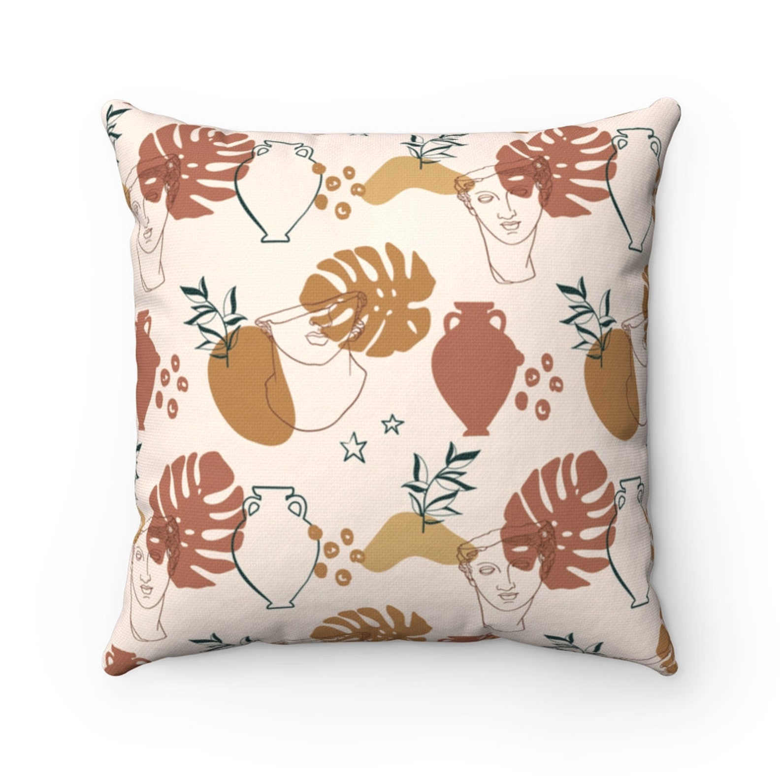 Modern Greek Throw Pillow For Sofa or Bedroom. Accent Cushion | Etsy