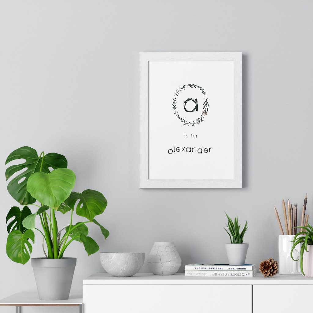 Custom Initial and Name Wall Art Monogram Room Decor Kids | Etsy