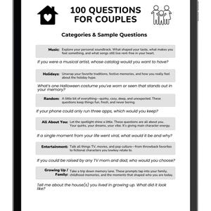 100 tiefe Spaß Gesprächsstarter Fragen für Paare | Druckbare Dating & Beziehung Frage Karten | Digitaler PDF-Download