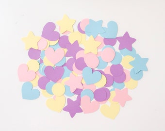 Friendship Bracelet Confetti - Pastel Hearts Stars - Era Party - Lucky Charm - Teen Version - Teenage - Birthday