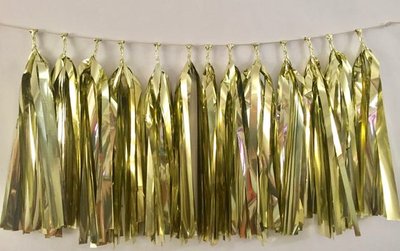 gold mylar tassels