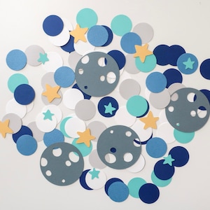 First Trip Around the Sun Confetti - Space Birthday Decorations - Two the Moon Party - Outer Space Baby Shower - Astronaut Table Confetti