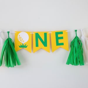 Golf Master High Chair Banner Hole in One First Birthday Golf Party Fore Par-Tee ParTee First Birthday Baby Boy image 1