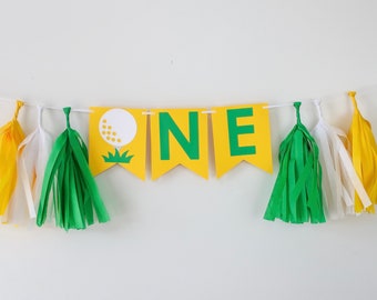 Golf Master High Chair Banner - Hole in One First Birthday - Golf Party - Fore Par-Tee - ParTee - First Birthday - Baby Boy