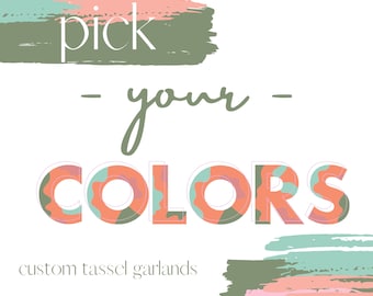 Custom Color Tassel Garland – Boho Party Decor, Photo Backdrop