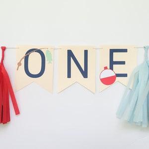 The Big One Fish Party High Chair Banner - O-Fish-Ally One High Chair Banner - Fishing Birthday - Gone Fishin - Reeling In The Big One