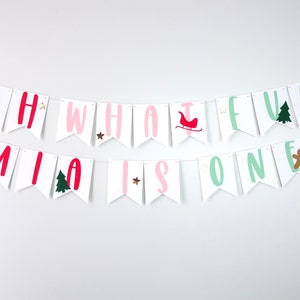 Oh What Fun It Is To Be One Banner - Holiday Birthday - First Birthday - Christmas Themed Party - December - Oh What Fun -  Boy Girl