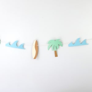 Muted Surf Birthday Banner – The Big One, First Wave, Twobular, Surf Party Decor, Coastal First Birthday Decorations - Baby on Board Shower