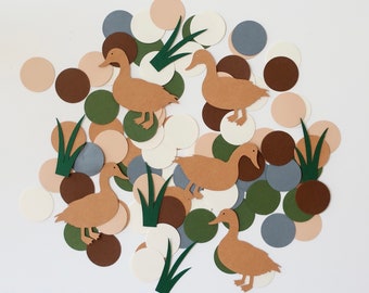 One Lucky Duck Confetti – Duck Birthday Party Decor – Mallard First Birthday – Lucky Duck Theme – Hunting Party Decorations