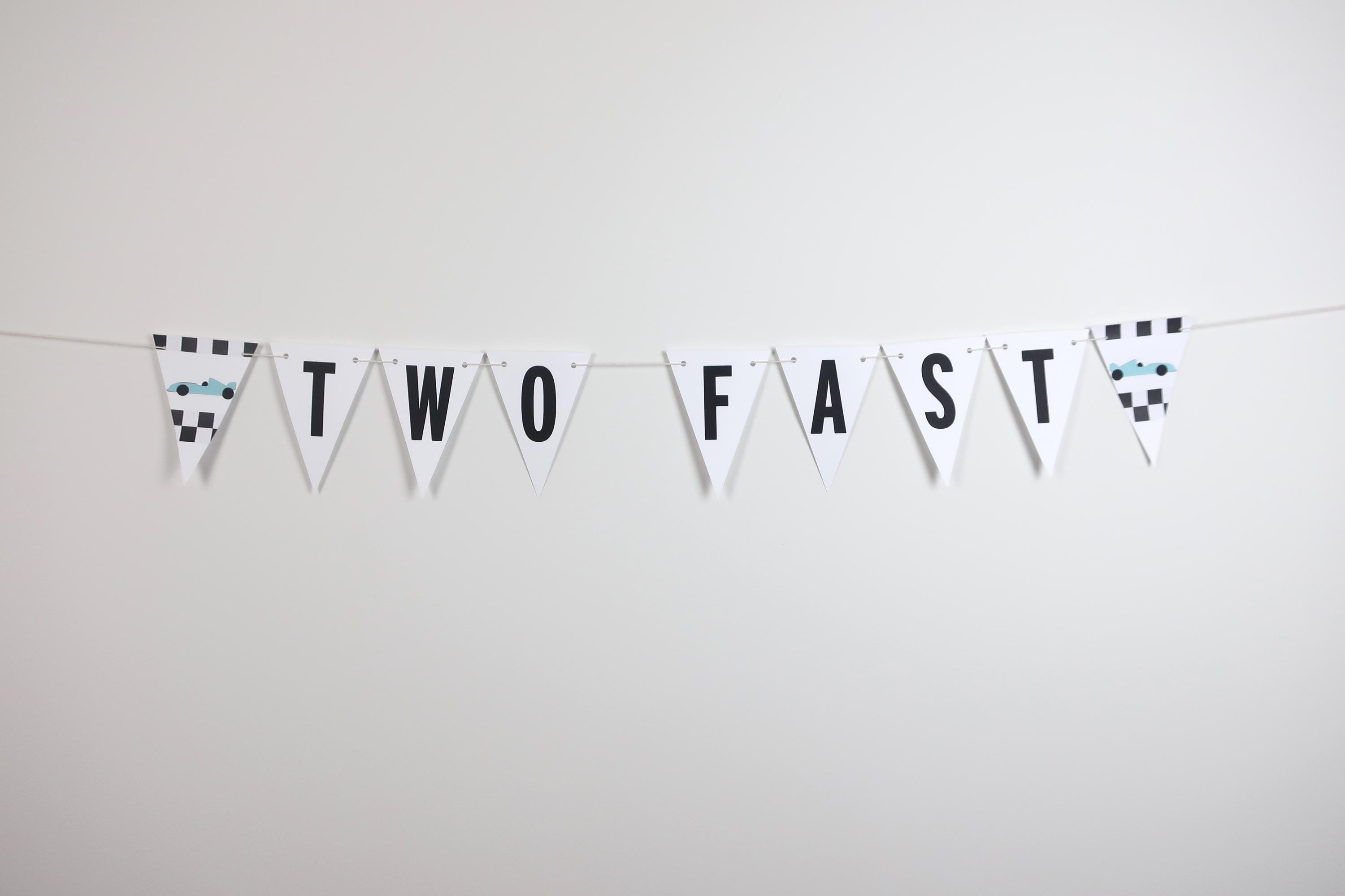 Two Fast Border Two Fast Race Car Banner - Two Fast - First Lap, Start Your Engines ...