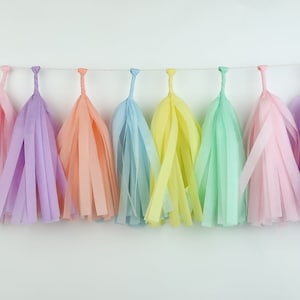 Sweet One Mini Tassel Garland - Sweet One High Chair Banner - Two Sweet Party - Ice Cream - Donut Grow Up - Sprinkles Decor - Pastel Rainbow