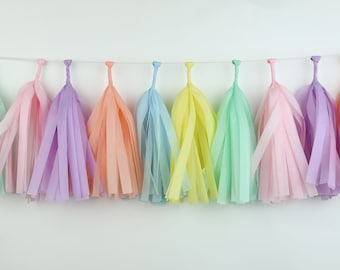 Sweet One Mini Tassel Garland - Sweet One High Chair Banner - Two Sweet Party - Ice Cream - Donut Grow Up - Sprinkles Decor - Pastel Rainbow