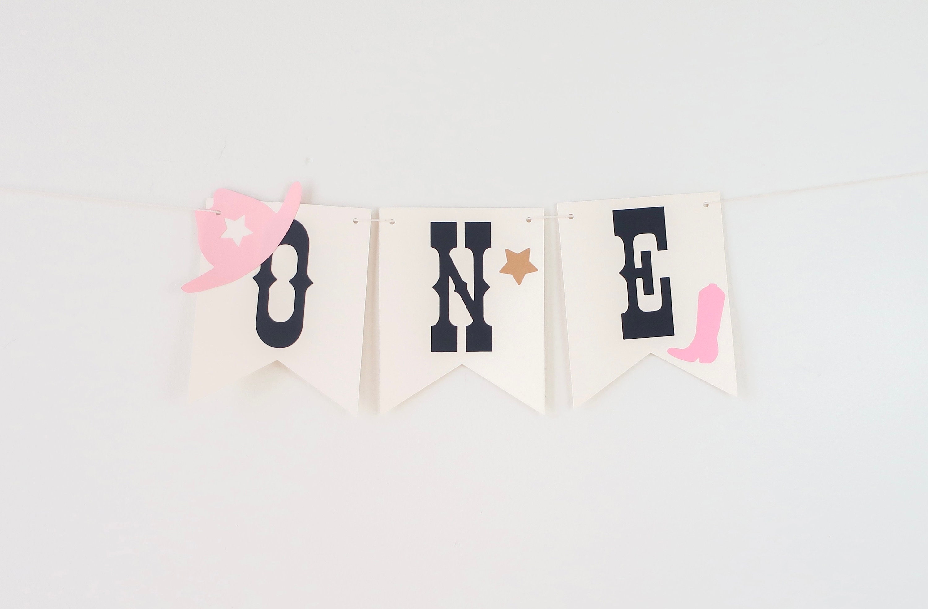 Cowgirl High Chair Banner - Pink First Rodeo - Western Theme Birthday ...