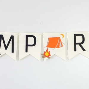 Little Explorer Banner Happy Camper Camp Party First Birthday Campfire Adventure Awaits Woodland One Happy Camper Camp Custom image 9