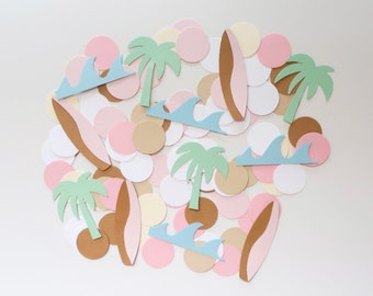 Retro Girl Surf Party Confetti - Surf Party Decor - The Big ONE - Twobular Birthday - Boho Beach Baby Shower - Surfer Girl First Birthday