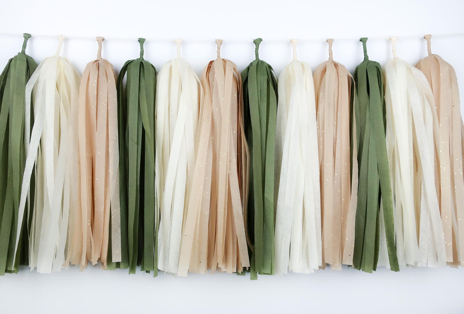 Evergreen Tassel Garland  Neutral Wedding  Forest  Fall Wedding  Woodland  Nursery  Birthday Party  Adventure Awaits