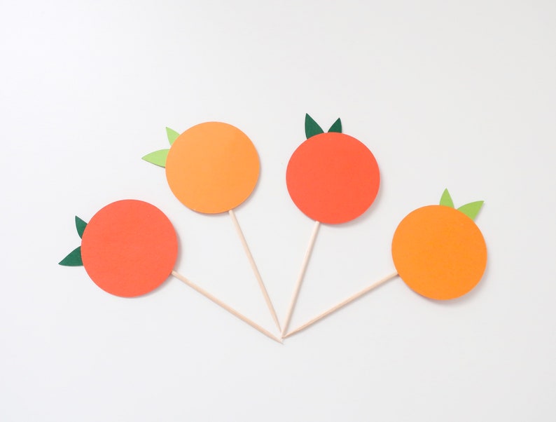 Cutie Cupcake Toppers Hey Cutie Little Cutie Darling Clementine Two Little Cutie Baby Shower Oranges Tangerines Citrus image 3