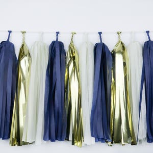 Midnight Tassel Garland - Navy Gold Wedding - Navy Gold Decor - Twinkle Twinkle - Navy Bridal Shower - Little Star Baby Shower