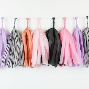 Spooky One Mini Tissue Paper Tassel Garland - High Chair Banner - Two Spooky - Halloween Party Ghoul - Girl Birthday  First Birthday  BooDay