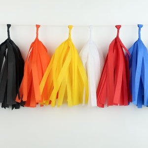 Galaxy Mini Tissue Paper Tassel Garland - High Chair Banner- First Trip Around the Sun - Two the Moon - Blast Off - Astronaut - Outer Space