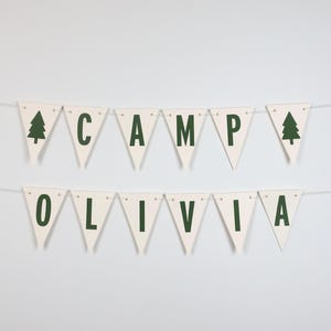 Custom Camp Banner – Happy Camper Birthday, Glamping Bachelorette, Troop Party - Rustic Party Sign- Last Trail Before the Veil - Summer Camp