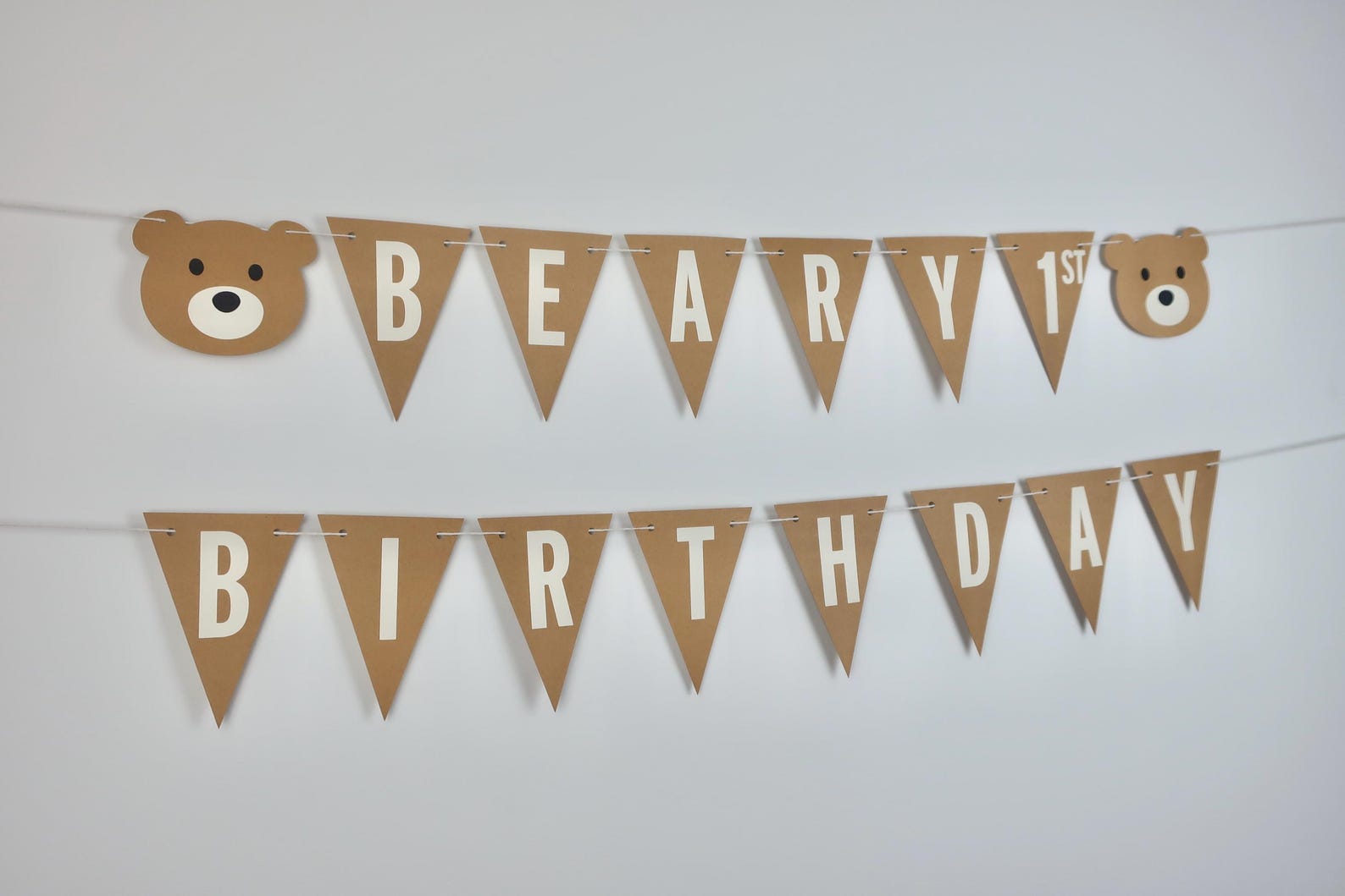 Teddy Bear Birthday Banner – Beary First Birthday - Custom Name Beary ...