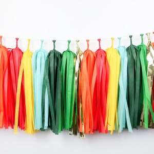 Luau Tassel Garland - Hawaiian - High Chair - Balloon Tail - Aloha Beaches - Summer Party - Birthday - Bachelorette - Baby Shower - Bridal