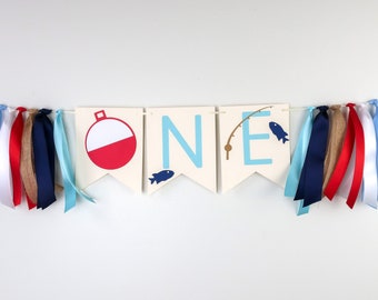 O-Fish-Ally One High Chair Banner - Reeling In The Big One Fish Party - Fishing Party Birthday - Gone Fishin - O fish ally First Birthday -