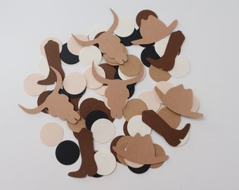Western Confetti - Western Baby Shower Decor - Wild West Birthday - My First Rodeo - Last Rodeo Bachelorette - Rootin Twotin
