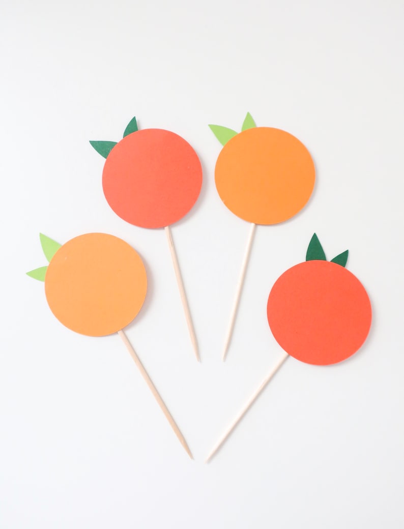 Cutie Cupcake Toppers Hey Cutie Little Cutie Darling Clementine Two Little Cutie Baby Shower Oranges Tangerines Citrus image 1