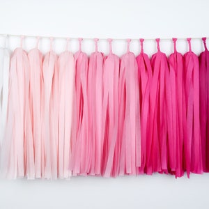 Pink Ombre Tassel Garland - Banner - Pink Birthday - Pink Nursery - Bachelorette Party - Baby girl - Baby shower - High Chair