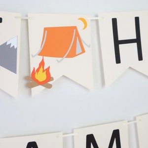 Little Explorer Banner Happy Camper Camp Party First Birthday Campfire Adventure Awaits Woodland One Happy Camper Camp Custom image 6