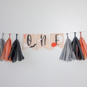 Retro Spooky High Chair Banner - Spooky Dude - Happy BOOday - Two Spooky - Spooky Vibes - Ghoul - Halloween Birthday - First Birthday