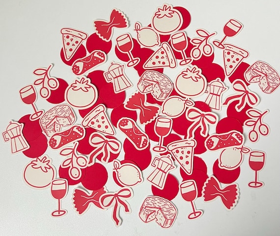 Ciao Amore Italian Party Confetti - Pizza & Wine Theme – Birthday - Special Delivery Baby Shower - Bachelorette Decor - Italian Dinner Party