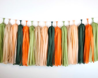 Hey Cutie Tassel Garland - Little Cutie Baby Shower - Oh Darling Clementine - Orange Green - Bachelorette