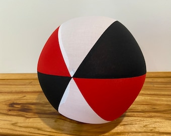 BALLOON BALL Cover, Black red white, Educational Toy, Pool Ball, Special Needs, Sensory Play, Indoor Outdoor Ball, Beach Ball, Travel Toy
