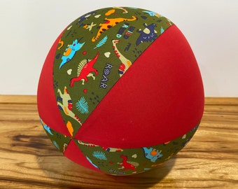 BALLOON BALL Cover, Dinosaurs Red, Educational Toy, Pool Ball, Special Needs, Sensory Play, Indoor Outdoor Ball, Beach Ball, Travel Toy