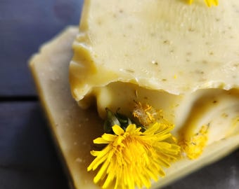 Unscented Infused Dandelion Soap