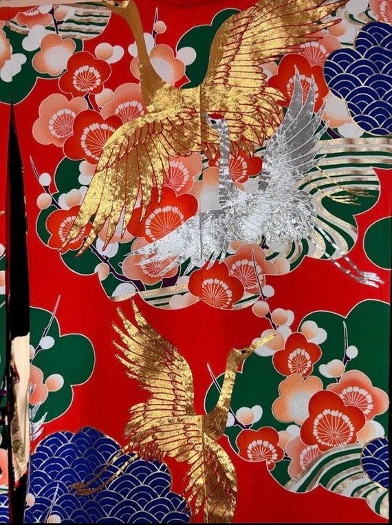 Antique Japanese Silk Wedding Kimono | Vintage Ki… - image 10