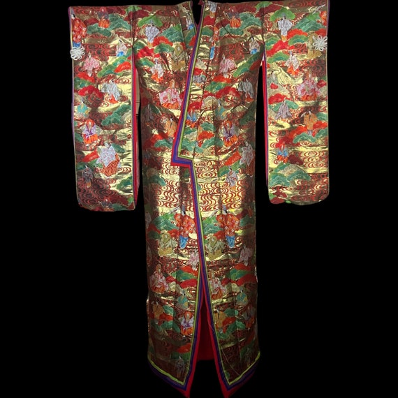 Antique Japanese Silk Wedding Kimono | Vintage Em… - image 10