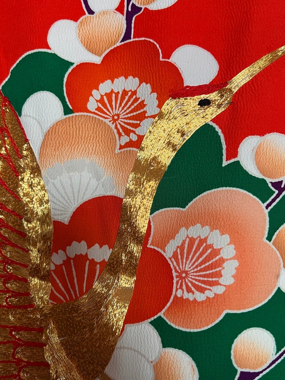 Antique Japanese Silk Wedding Kimono | Vintage Ki… - image 8
