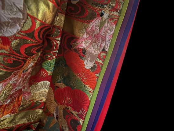Antique Japanese Silk Wedding Kimono | Vintage Em… - image 8
