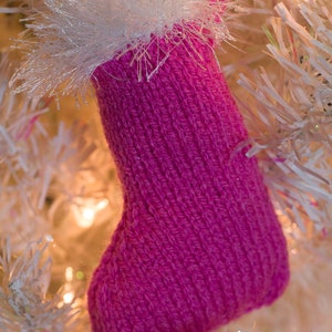 Hand Knitted Christmas Tree Ornament Stocking image 5